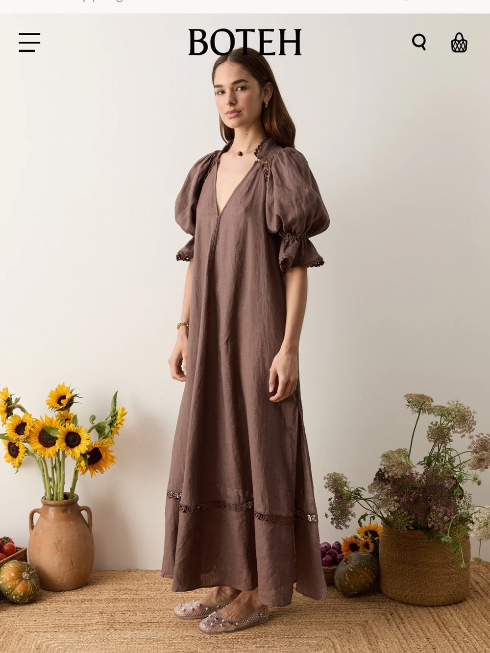 NWT Boteh Myra Smock Maxi Dress - Picture 5 of 6